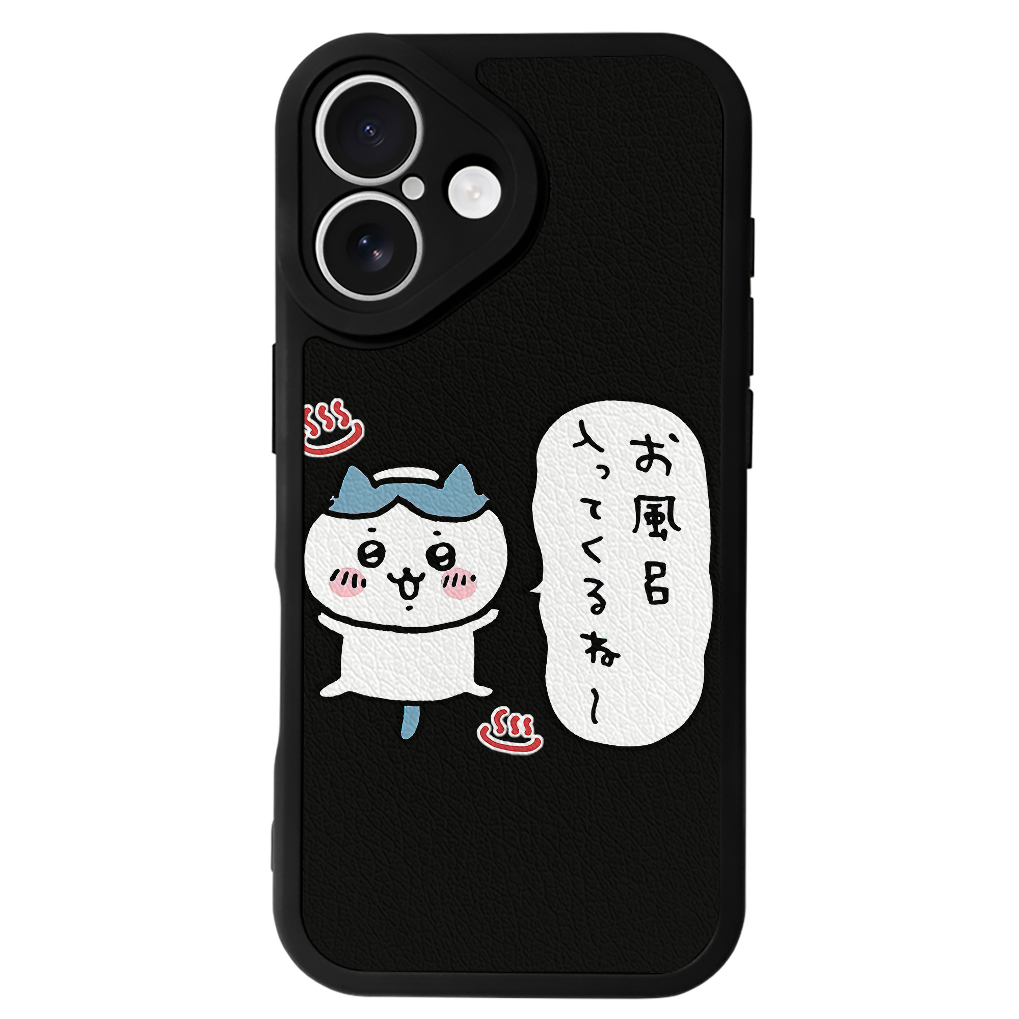 （画像用） ちいかわ ハチワレ Chii-kawa hachiware 【iPhone 16シリーズ対応】シリコンスマホケース（レザー調） 材質：シリコン